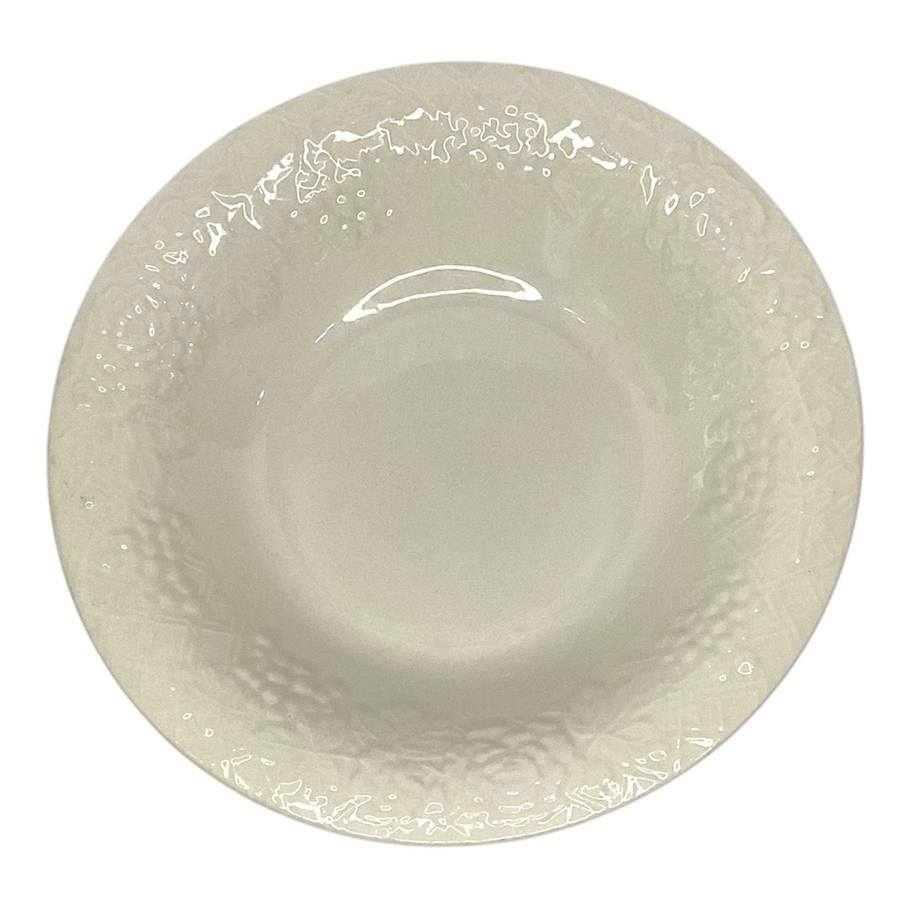 Gibson Four Seasons White 8” Cereal Salad Bowl Lattice Grapes Dinnerware - Picture 5 of 5